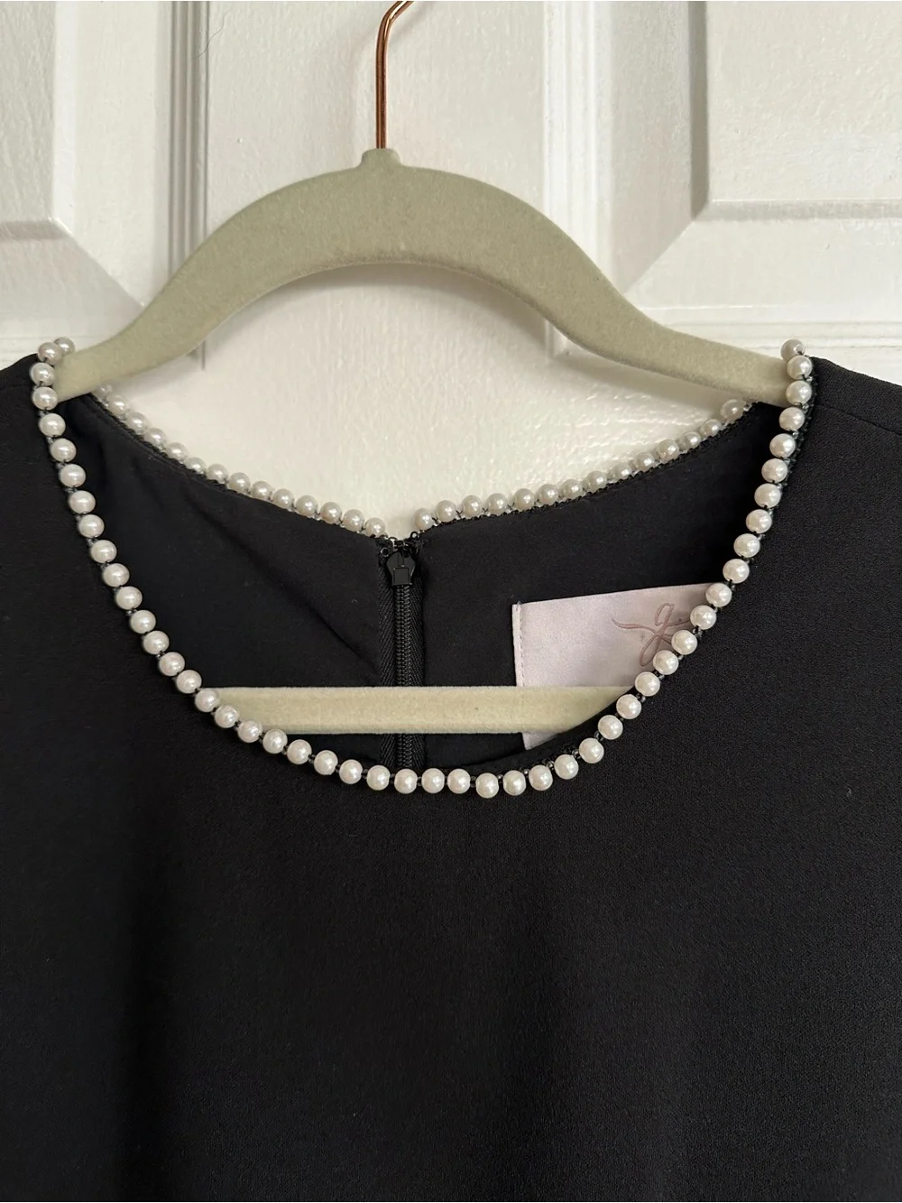 Victoria Dress with Pearl Trim - Picture 5 of 12